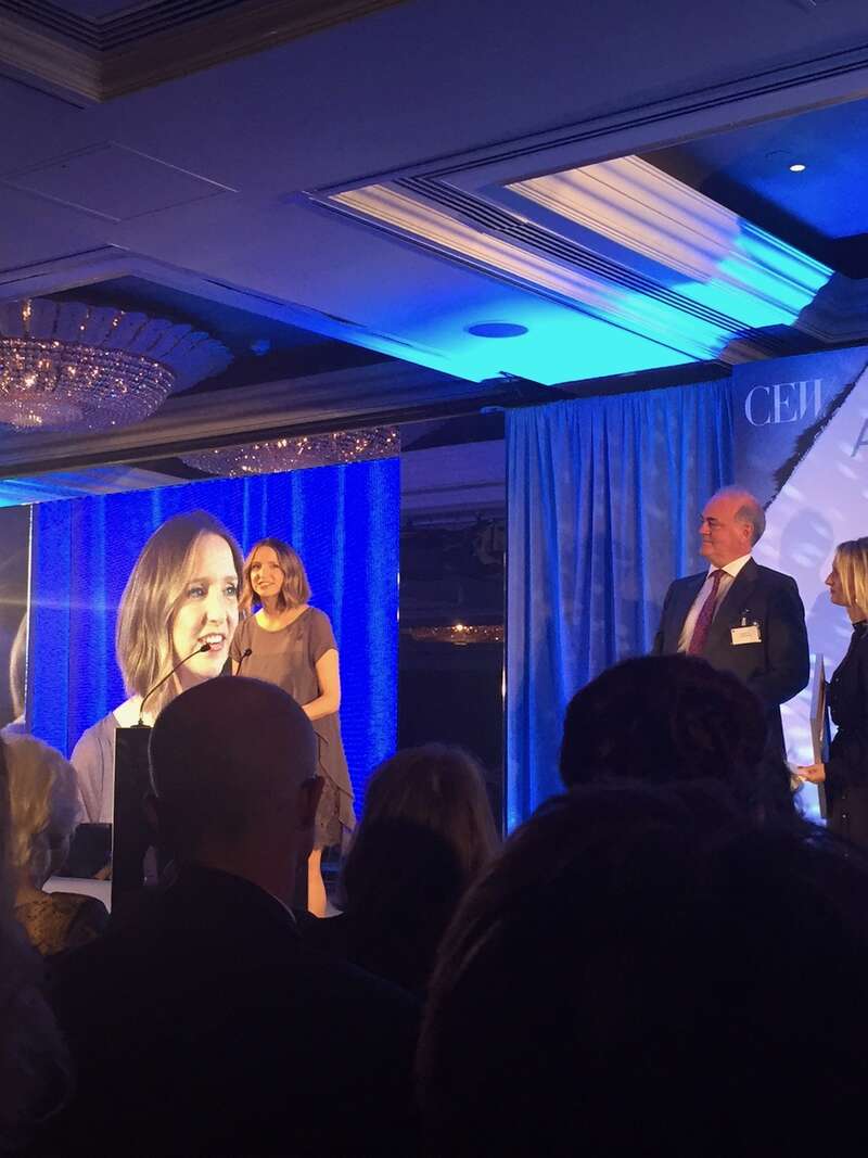 Sarah speaking at CEW Awards